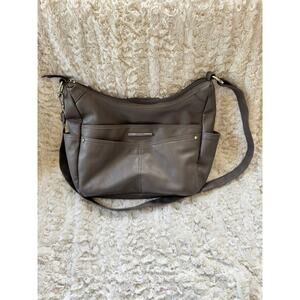 ROSETTI Dylan Convertible Shoulder Hobo Crossbody Bag Purse Gray Zip Pockets